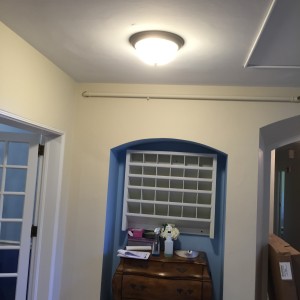 new entryway paint and lighting