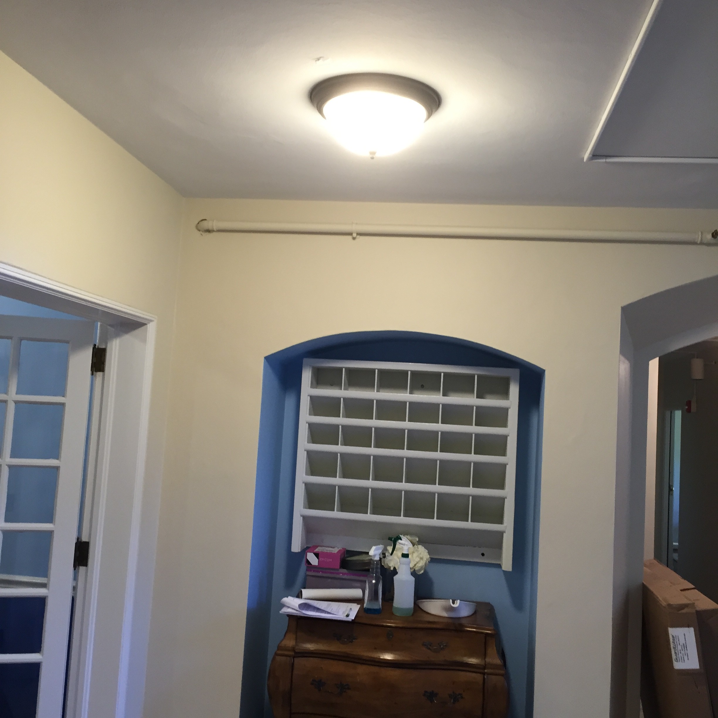 new entryway paint and lighting
